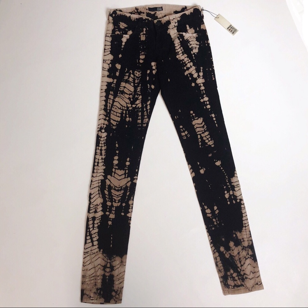 David Kahn Pencil Leg Tiger Wash Pants